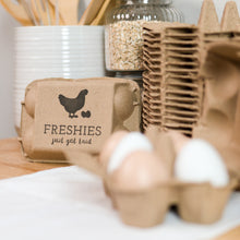 Load image into Gallery viewer, Chicken Egg Cartons - 6 Cell Farm Freshies Empty Egg Cartons, 20 PK