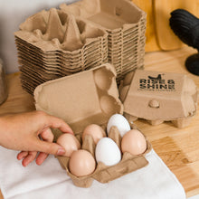 Load image into Gallery viewer, Chicken Egg Cartons - 6 Cell Rise and Shine Empty Egg Cartons, 20 PK