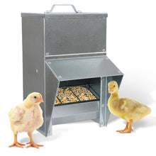 Load image into Gallery viewer, 11.5lb Capacity Galvanized Chicken Feeder Weatherproof Coop Dispenser