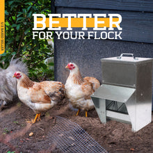 Load image into Gallery viewer, 50lb Capacity Galvanized Chicken Feeder Weatherproof Coop Dispenser