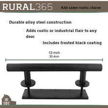 Load image into Gallery viewer, Sliding Barn Door Handle Set 2pk 12in - Black Barn Door Pull Handles