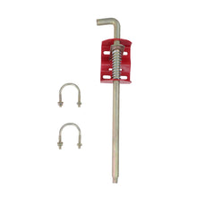 Load image into Gallery viewer, Gate Anchor Cane Bolt 18in Spring-Loaded Gate Drop Rod Cattle Gate