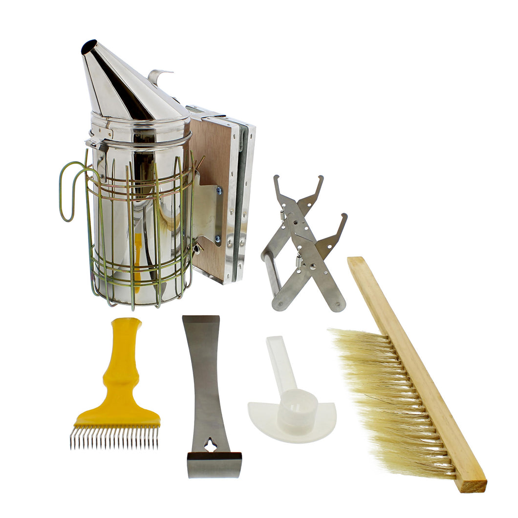 Beekeeping Kit for Beginners - 6 Piece Honey Bee Smoker Starter Kit