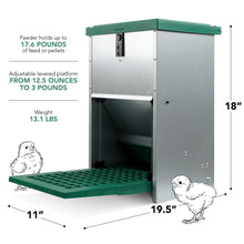 Load image into Gallery viewer, Chicken Treadle Feeder - 17.6 lb. Chicken Feeder with Pressure Lever
