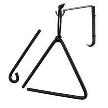 Load image into Gallery viewer, Triangle Dinner Bell 8in Cast Iron Dinner Bells Forged Metal Triangle
