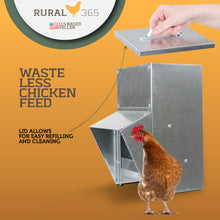 Load image into Gallery viewer, 11.5lb Capacity Galvanized Chicken Feeder Weatherproof Coop Dispenser
