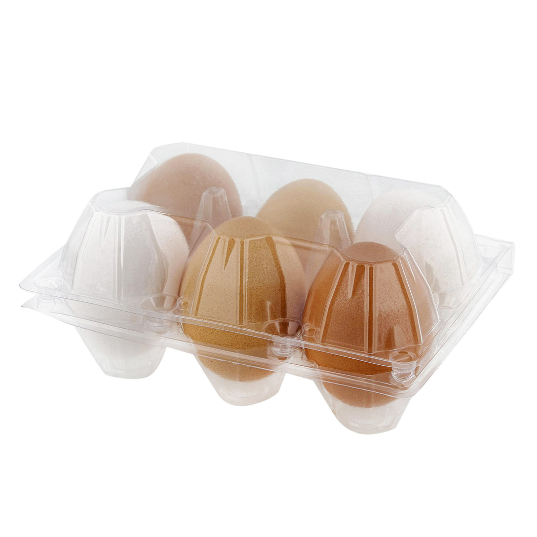 Plastic Egg Carton for 6 Eggs 12ct Reusable Chicken Egg Holder