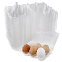 Load image into Gallery viewer, Plastic Egg Carton for 6 Eggs 50ct Reusable Chicken Egg Holder
