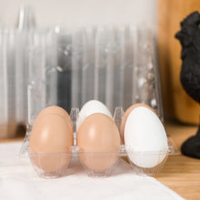 Load image into Gallery viewer, Plastic Egg Carton for 6 Eggs 50ct Reusable Chicken Egg Holder
