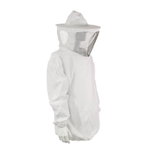 Load image into Gallery viewer, Beekeeping Jacket and Hat - White Pullover Beekeeping Jacket, OSFA
