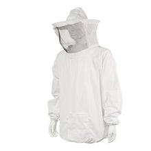 Load image into Gallery viewer, Beekeeping Jacket and Hat - White Pullover Beekeeping Jacket, OSFA
