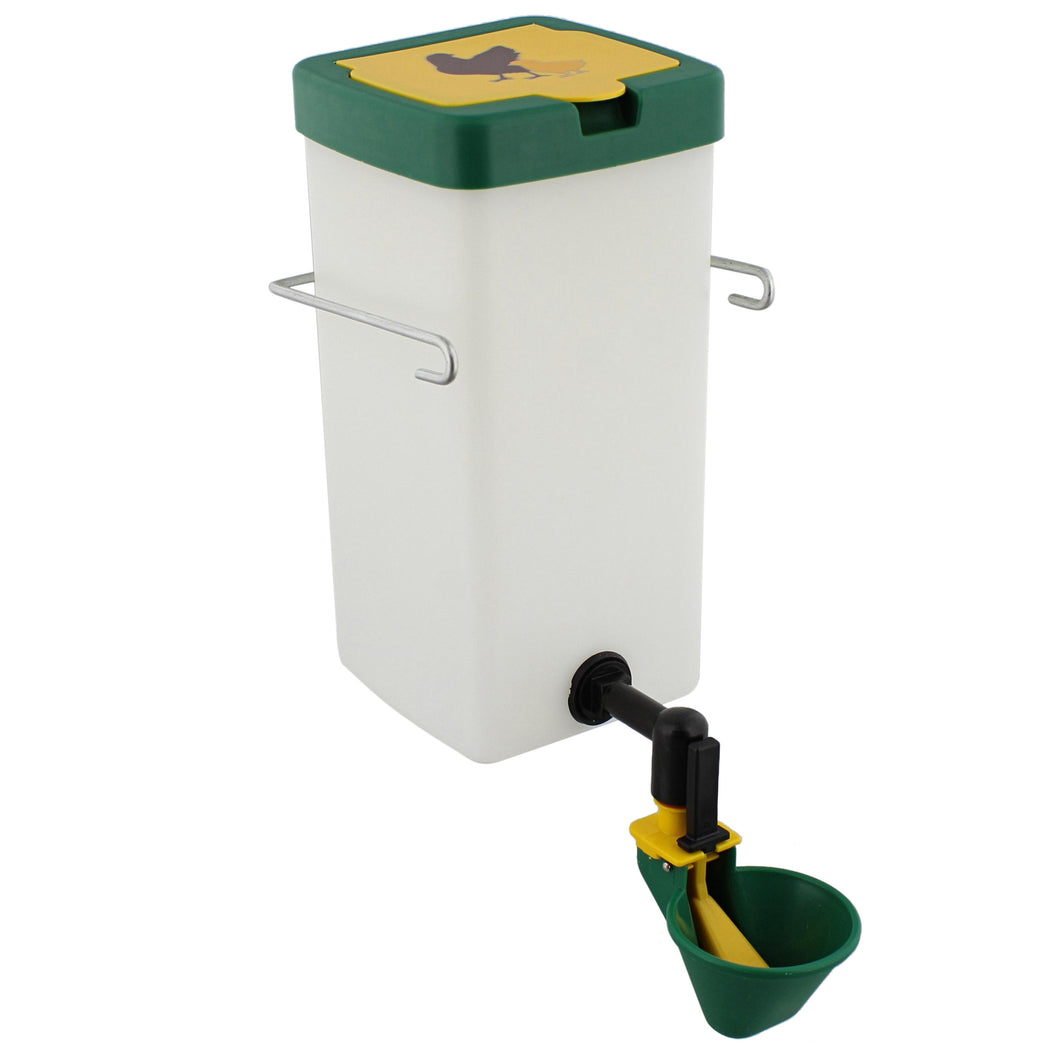 Automatic Chicken Waterer System - 1L Green Poultry Watering Cup