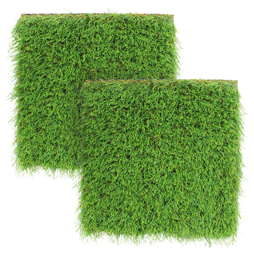 Artificial Turf 2pk Faux Synthetic Grass Pad for Chickens 12in x 12in