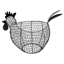 Load image into Gallery viewer, Black Metal Chicken Egg Basket Rustic Decor Chicken Basket Egg Holder
