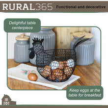 Load image into Gallery viewer, Black Metal Chicken Egg Basket Rustic Decor Chicken Basket Egg Holder
